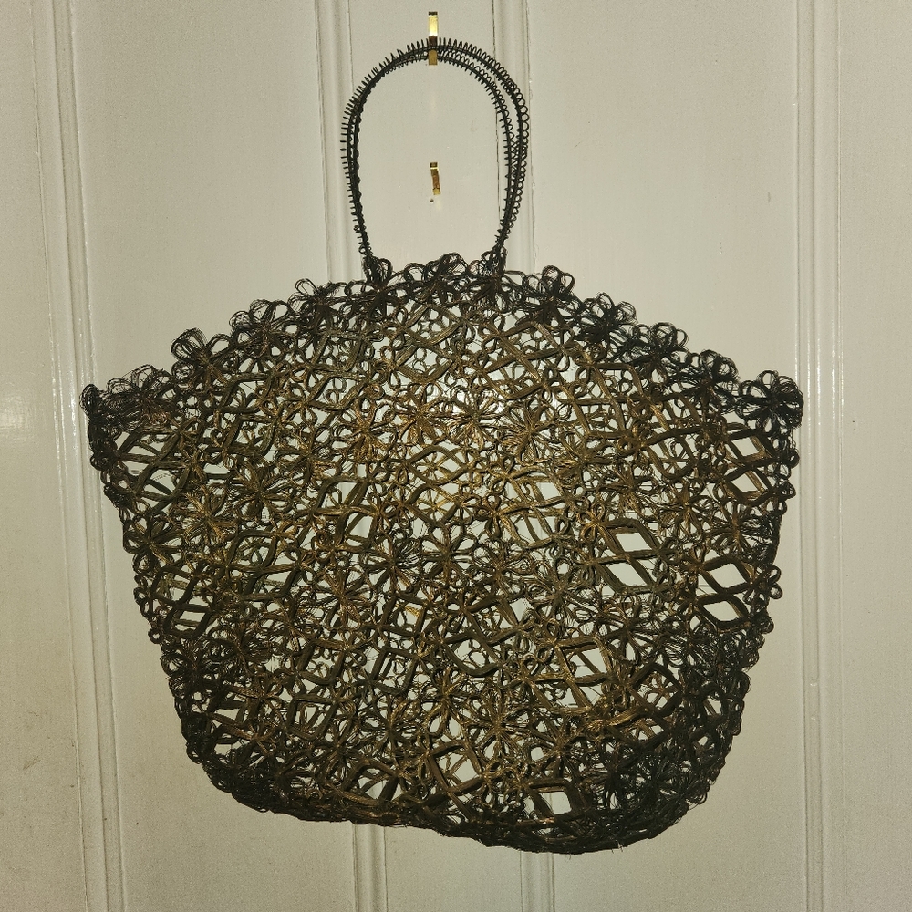 Decorative Metal Wire Bag Gently Used